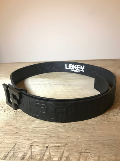 Lokey Famous Designer Belt (black w/black buckle)