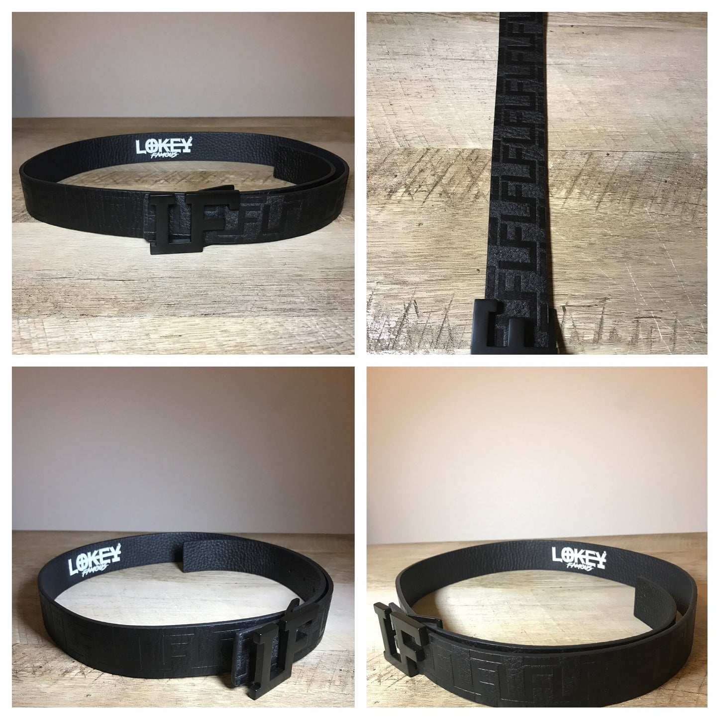 Lokey Famous Designer Belt (black w/black buckle)