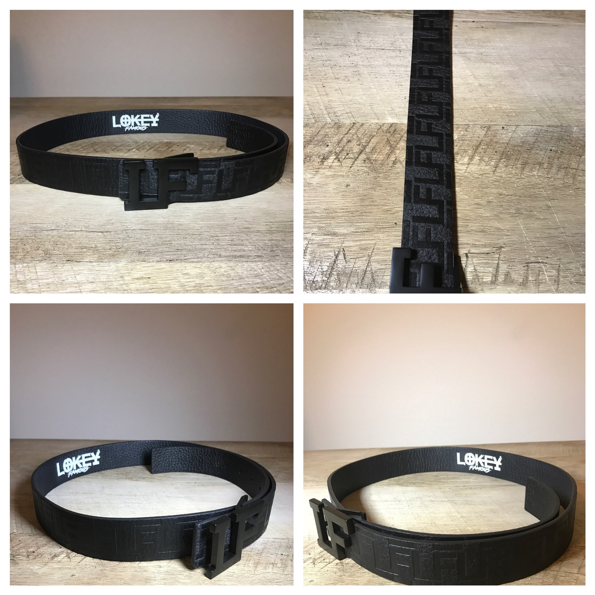 Lokey Famous Designer Belt (black w/black buckle)