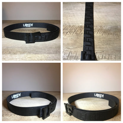 Lokey Famous Designer Belt (black w/black buckle)