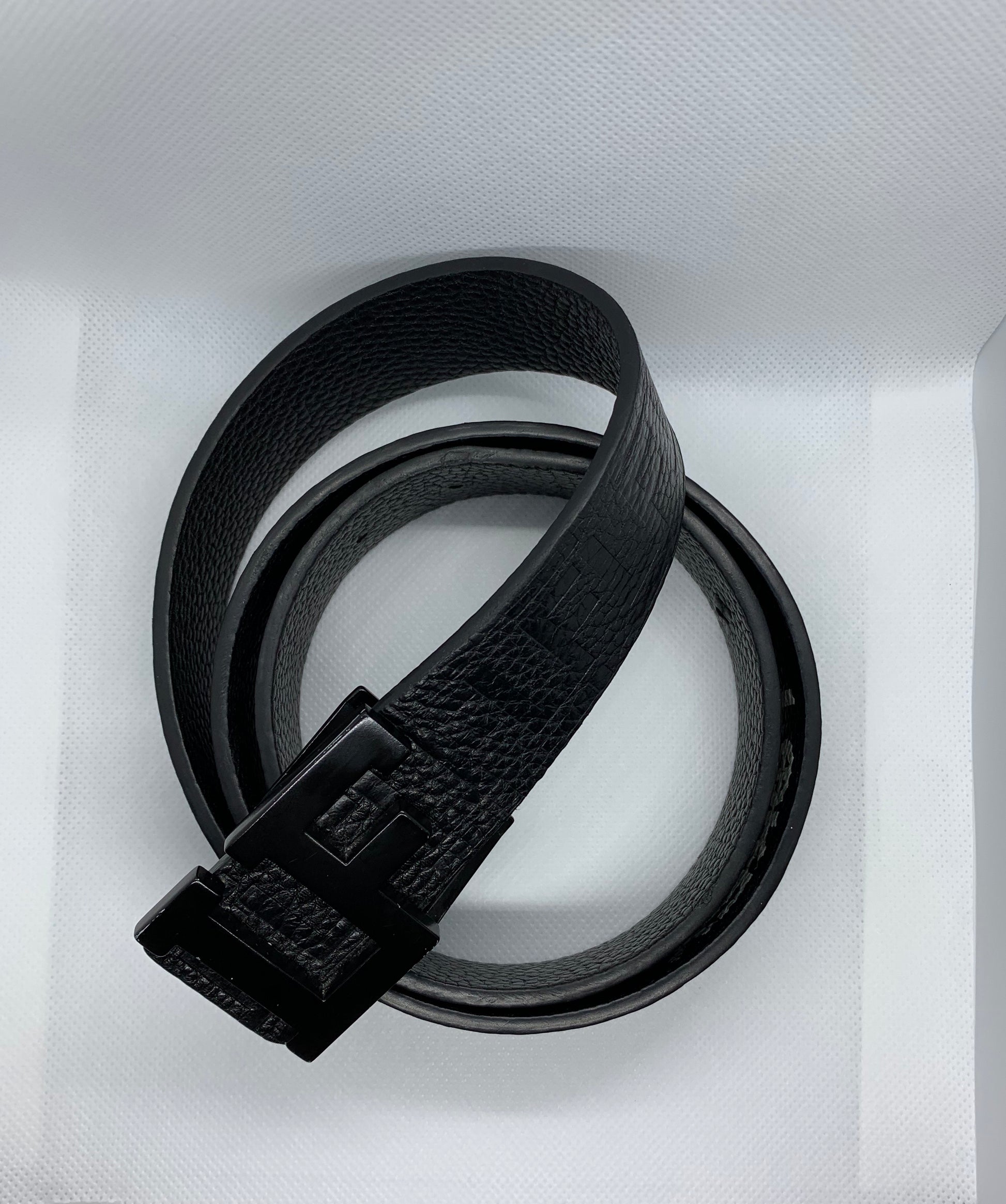 Lokey Famous Designer Belt (black w/black buckle)