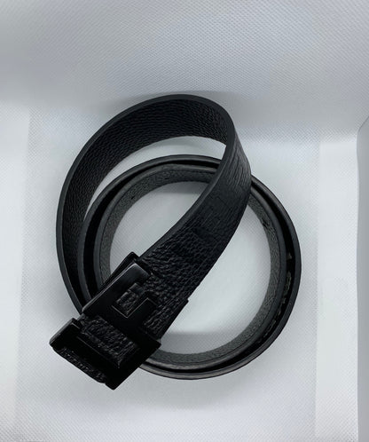 Lokey Famous Designer Belt (black w/black buckle)